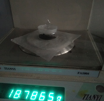 水分試驗后稱(chēng)重